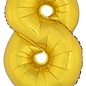 Grote folie opblaascijfers 8 Goud