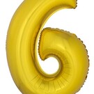 Grote folie opblaascijfers 6 Goud