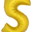 Grote folie opblaascijfers 5 Goud