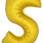 Grote folie opblaascijfers 5 Goud