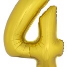 Grote folie opblaascijfers 4 Goud