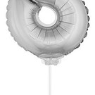 Folie opblaascijfer 8 Zilver