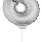 Folie opblaascijfer 8 Zilver