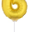 Folie opblaascijfer 6 Goud
