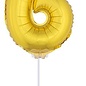 Folie opblaascijfer 6 Goud