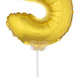 Folie opblaascijfer 5 Goud