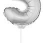 Folie opblaascijfer 5 Zilver