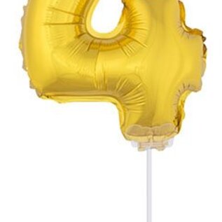 Folie opblaascijfer 4 Goud