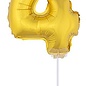 Folie opblaascijfer 4 Goud