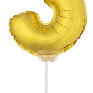 Folie opblaascijfer 3 Goud