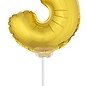 Folie opblaascijfer 3 Goud