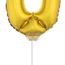 Folie opblaascijfer 0 Goud