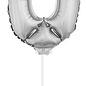 Folie opblaascijfer 0 Zilver