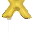 Folie ballon letter X Goud