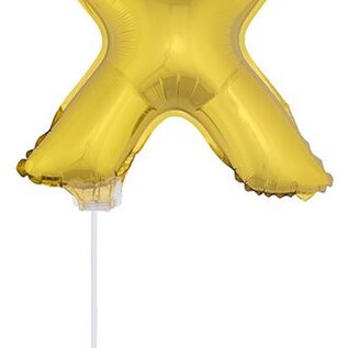 Folie ballon letter X Goud