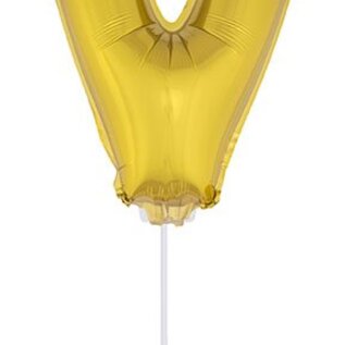 Folie ballon letter V Goud