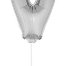 Folie ballon letter V Zilver