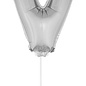 Folie ballon letter V Zilver