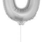 Folie ballon letter U Zilver
