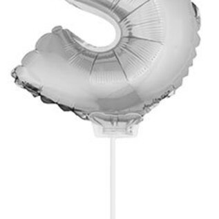 Folie ballon letter S Zilver