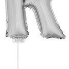 Folie ballon letter R Zilver