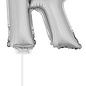 Folie ballon letter R Zilver