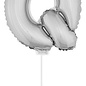Folie ballon letter Q Zilver