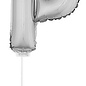 Folie ballon letter P Zilver