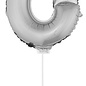 Folie ballon letter O Zilver