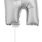 Folie ballon letter N Zilver