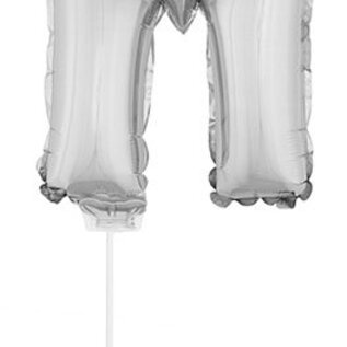 Folie ballon letter M Zilver