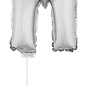 Folie ballon letter M Zilver