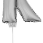 Folie ballon letter K Zilver