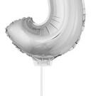 Folie ballon letter J Zilver