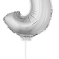 Folie ballon letter J Zilver