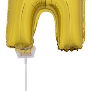 Folie ballon letter H Goud
