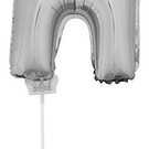 Folie ballon letter H Zilver