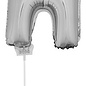 Folie ballon letter H Zilver