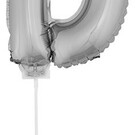 Folie ballon letter D Zilver