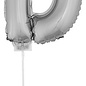 Folie ballon letter D Zilver