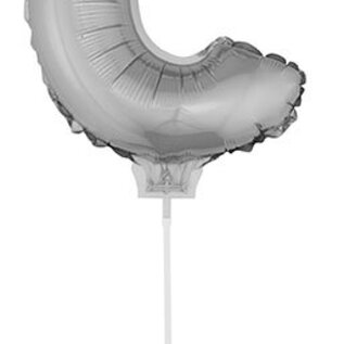 Folie ballon letter C Zilver