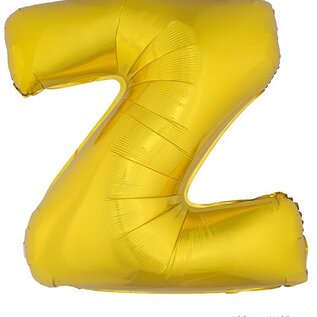 Grote folie ballon letter Z Goud