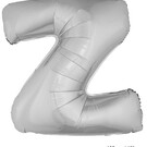 Grote folie ballon letter Z Zilver