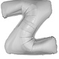 Grote folie ballon letter Z Zilver