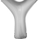 Grote folie ballon letter Y Zilver