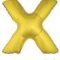 Grote folie ballon letter X Goud
