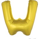 Grote folie ballon letter W Goud