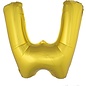 Grote folie ballon letter W Goud