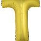 Grote folie ballon letter T Goud