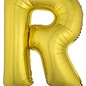 Grote folie ballon letter R Goud